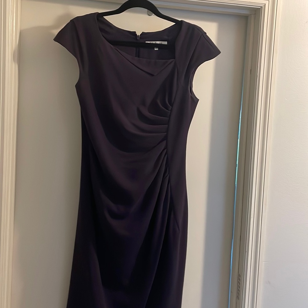 LK Bennett Davina Purple Cap Sleeve Midi Dress sz 8